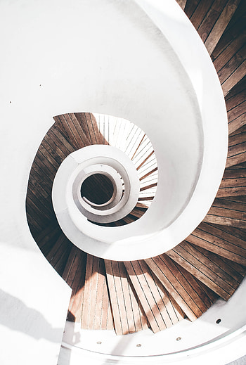 Apartment's stair, spiral HD phone wallpaper