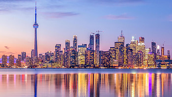City lights, Toronto Skyline HD wallpaper