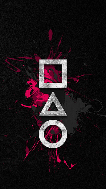 Squid game, red, symbol, signs, sign HD phone wallpaper