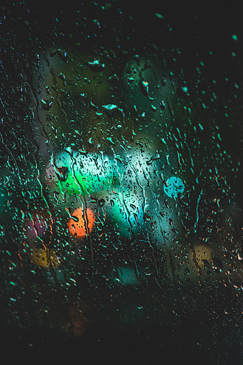 Drops, wet glass, surface HD phone wallpaper