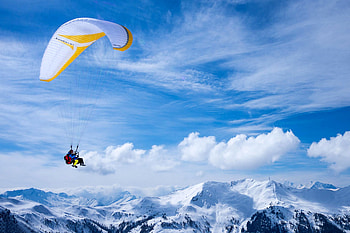 Switzerland, Paragliding HD wallpaper
