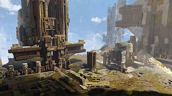 fantasy, ruin HD wallpaper