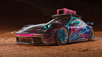 Porsche 911 Gt3 Space Ride , porsche-911, porsche, 2023-cars, cars, artstation HD wallpaper