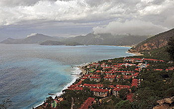 Landscape, Cities, Sea, Clouds, City HD wallpaper