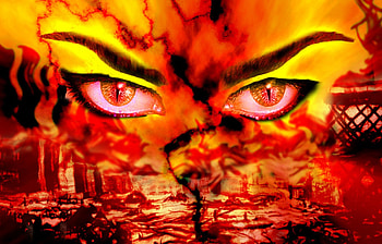 Cat Eyes, art, eyes, girl, beautiful, orange, woman, artistic, digital, fantasy, face, , female HD wallpaper
