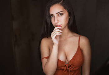 Brunette Portrait, girls, model HD wallpaper