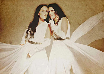 Tarja Turunen and Sharon den Adel, Turunen, Sharon den Adel, singers, Within Temptation, singer, people, Sharon, vocalist, songwriter, Tarja, lead vocalist, Tarja Turunen, composer HD wallpaper
