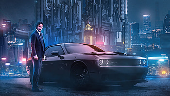 John Wick Chapter 3 Altenate Poster , keanu-reeves, john-wick, movies, dodge-challenger, behance HD wallpaper