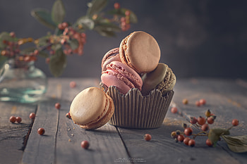 Macaroons, food, biscuit, cookies HD wallpaper