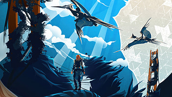 Horizon Forbidden West Minimalist Art, horizon-forbidden-west, games, 2023-games, ps5-games, ps-games, ps4-games HD wallpaper