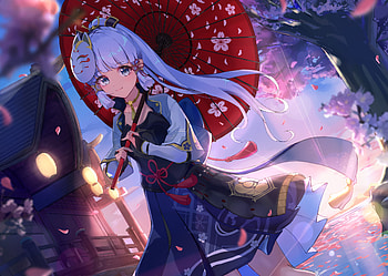 Kamisato Ayaka, Kamisato Ayaka (Genshin Impact), video game, Genshin Impact HD wallpaper