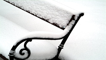 Longing Winter, winter, bench, white, black, snow, cold HD wallpaper