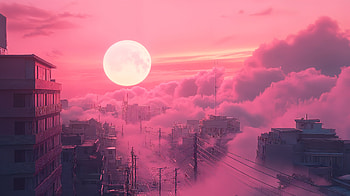Serene Pink Sky: A Stunning Ultra, pink, pink aesthetic, sunrise, cloud HD wallpaper