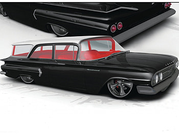 1960 Chevy Brookwood Wagon, wagon, lowered, chevy, car HD wallpaper