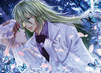 Amnesia, wedding, anime, love, couple, game, romance, long hair, bride HD wallpaper