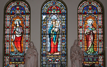 Our Lady and Saints, saints, Mary, Jesus, church, Virgin, Child HD wallpaper