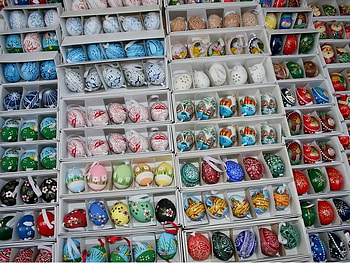 Rows of Easter Eggs, colors, patterns, easter, eggs HD wallpaper