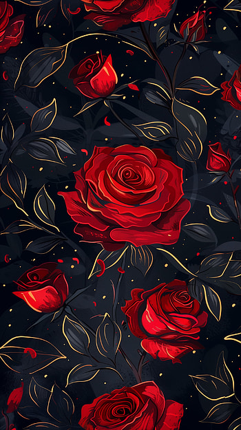 Enchanted Red Rose for !, red rose, rose, enchanted rose HD phone wallpaper