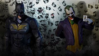Batman And Joker , batman, joker, superheroes, artwork, digital-art, art HD wallpaper