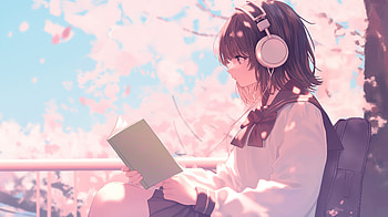 Anime Girl Sitting Quietly With A Book, anime-girl, anime, book, artist, artwork, digital-art HD wallpaper
