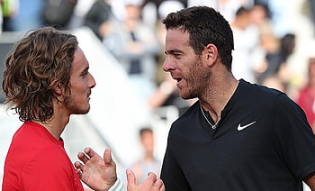 Stefanos Tsitsipas, Juan Martin del Potro HD wallpaper