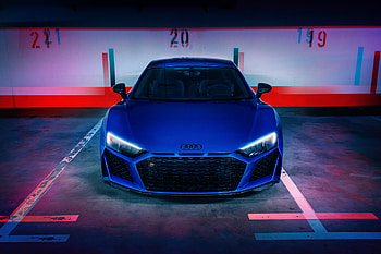 Blue Audi R8, audi-r8, cars, behance HD wallpaper