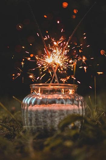 Bank, Shine, Sparks, Miscellanea, Miscellaneous, Brilliance, Jar, Sparkler HD phone wallpaper