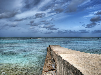 sandy pier, pier, sandy HD wallpaper