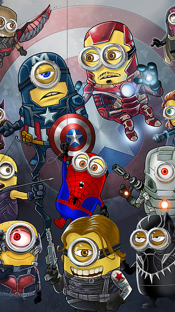 Avengers, Minions HD phone wallpaper