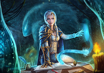 Jaina Proudmoore, Artistic masterpiece, Azeroth's beauty, Imaginary realm HD wallpaper