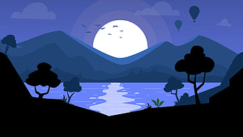 Beautiful Landscape Minimal , artist, artwork, digital-art, minimalism, minimalist, sun HD wallpaper