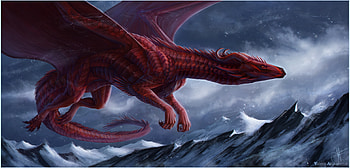 Big Red Dragon, dragon, artist, artwork, digital-art, deviantart HD wallpaper