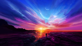 Nameless Bay, colorful, joey jazz, 3d, fantasy HD wallpaper
