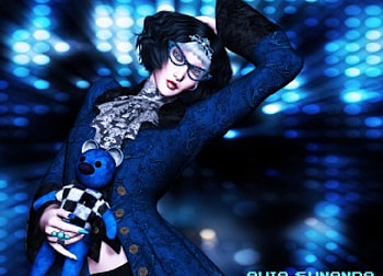 ✰Cool Monica✰, blue, colorful, cute, colors, digital art, dress, beauty, glasses, lips, blue dream, sweet, stuffed animals, eyes, characters, beautiful, 3D art, Monica, pretty, love, cool, face, sharp, girls, women, lovely, hair HD wallpaper