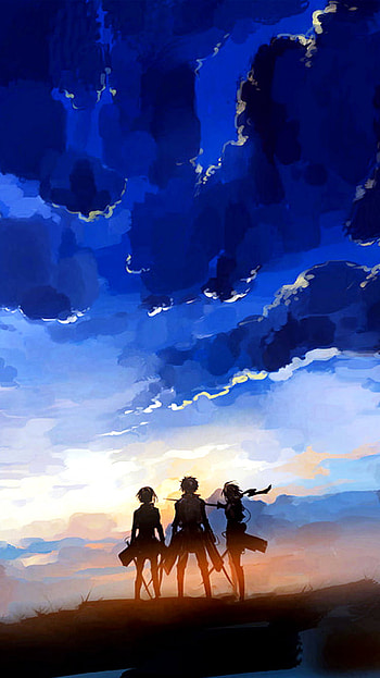 Mikasa Ackerman, Eren Yeager, Armin Arlert, Attack on Titan, Anime, Eren & Mikasa HD phone wallpaper