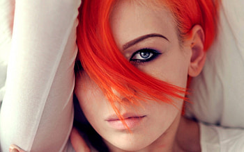 beautiful redhead, face, redhead, beautiful, woman HD wallpaper