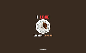 Vienna Coffee recipe, , cup with Vienna Coffee ingredients, I love Vienna Coffee Coffee, brown background, Vienna Coffee Coffee, coffee recipes, Vienna Coffee ingredients HD wallpaper