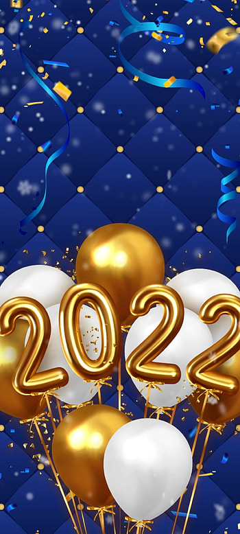 Hello 2022 Coco, Happy NewYear, gold, electric blue, Christmas, Holiday, festival HD phone wallpaper