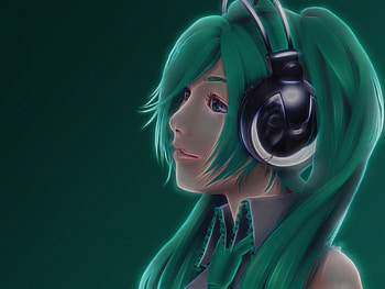 Music, fractal, anime, hop HD wallpaper