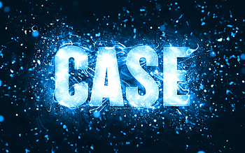 Happy Birtay Case, , blue neon lights, Case name, creative, Case Happy Birtay, Case Birtay, popular american male names, with Case name, Case HD wallpaper