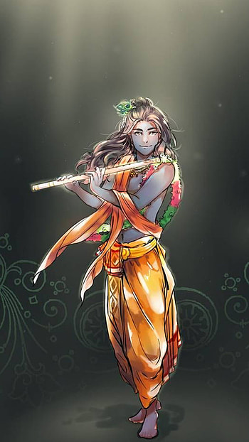 Krishna, kanha, murli HD phone wallpaper