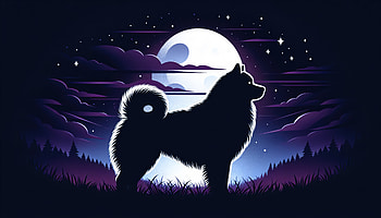 Alaskan Malamute Moonlit , artist, artwork, digital-art HD wallpaper