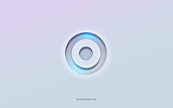 Target logo, cut out 3d text, white background, Target 3d logo, Target emblem, Target, embossed logo, Target 3d emblem HD wallpaper