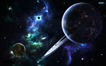 Galaxy planets HD wallpaper