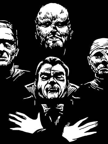 Classic horror monsters, , backgrounds, Vintage creatures HD phone wallpaper