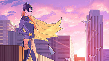 Batgirl Watching City, batgirl, superheroes, artist, artwork, digital-art, deviantart HD wallpaper