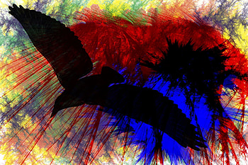 Abstract, Bright, Bird, Paint, Flight, Stripes, Streaks HD wallpaper