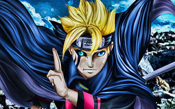 Boruto Uzumaki, 3D art, Naruto characters, protagonist, Sharingan, Naruto, manga, Uzumaki Boruto, samurai, Boruto Uzumaki Naruto HD wallpaper