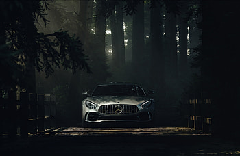 Mercedes-AMG GT, dark, 2018 HD wallpaper