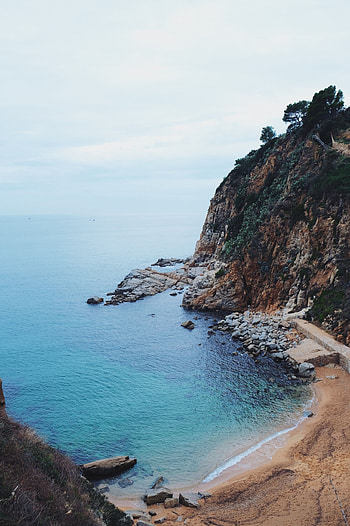 Nature, Sea, Rock, Shore, Bank, Fog HD phone wallpaper
